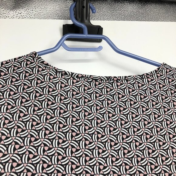 Kenar black white pink abstract tank top with flattering cross  cross in front M - Picture 8 of 15